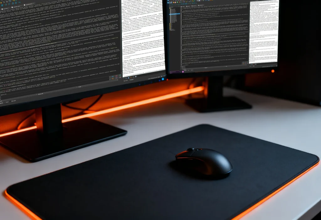 Fragment zaawansowanego podglądu kodu CSS odpowiedzialnego za walidację w profesjonalnie sformatowanym pliku EPUB na dwumonitorowym stanowisku DTP - ebook czy druk DTP