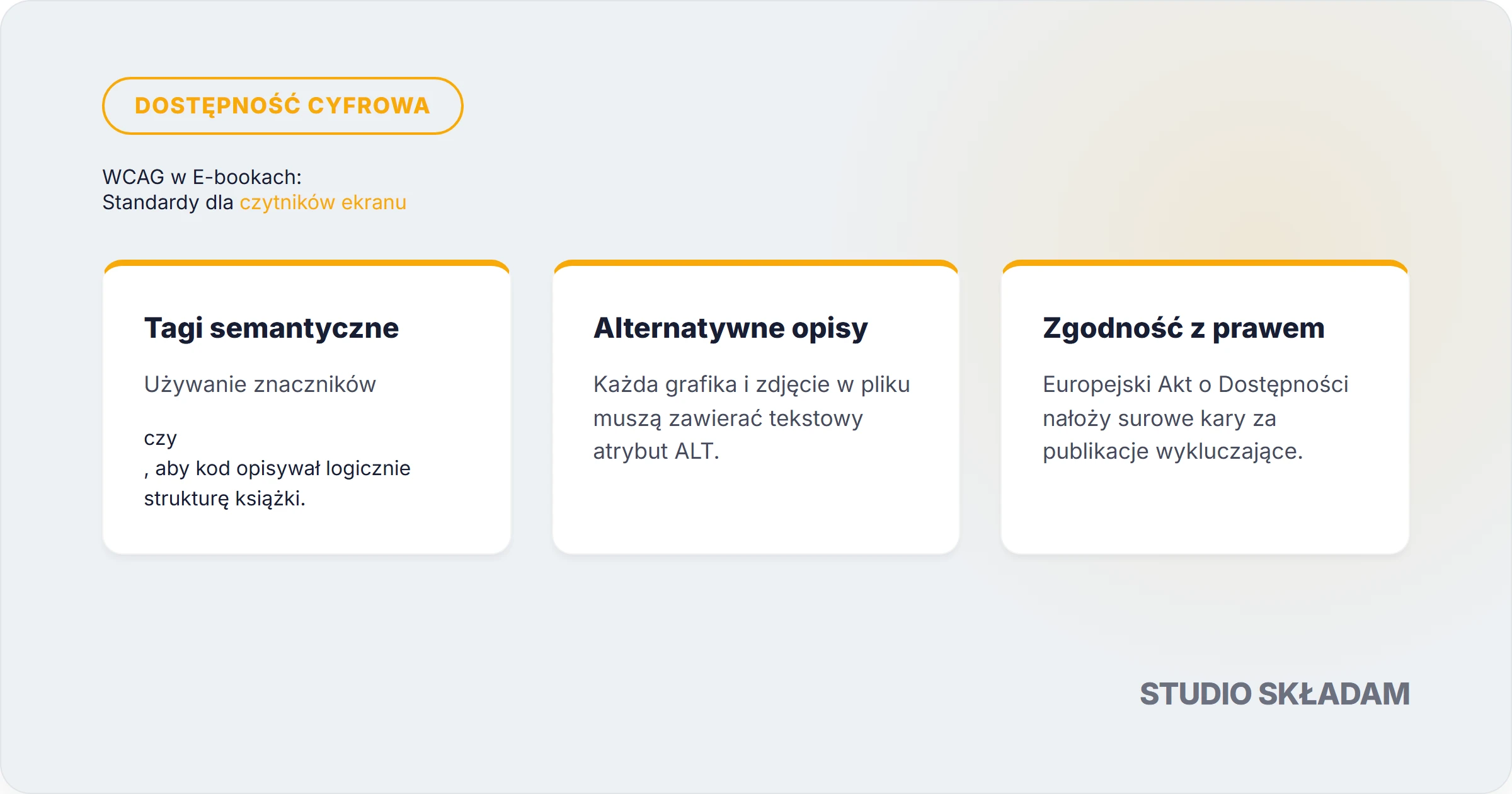 WCAG w&nbsp;e-booku: podstawy dostępności cyfrowej dla&nbsp;autorów
