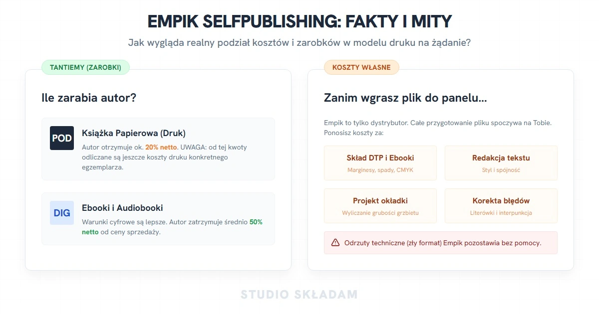 Koszty i Tantiemy w Empik Selfpublishing