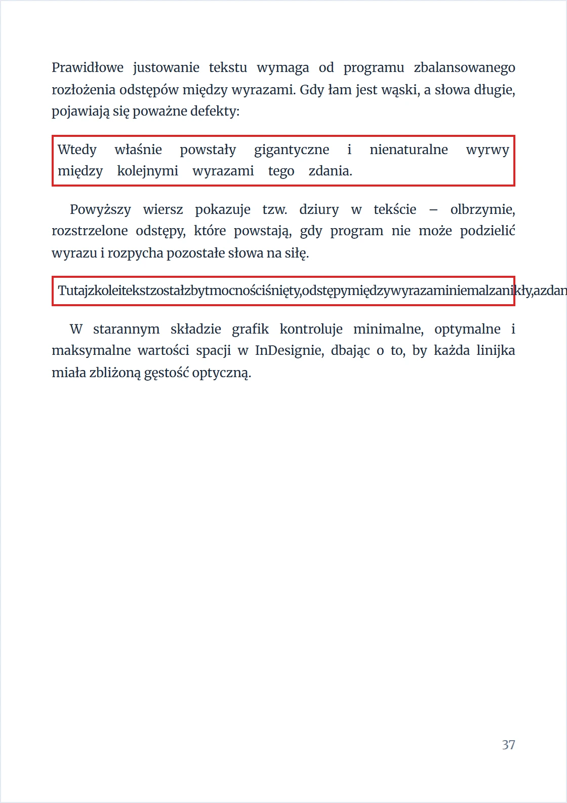 Dziury w tekście i zbite litery