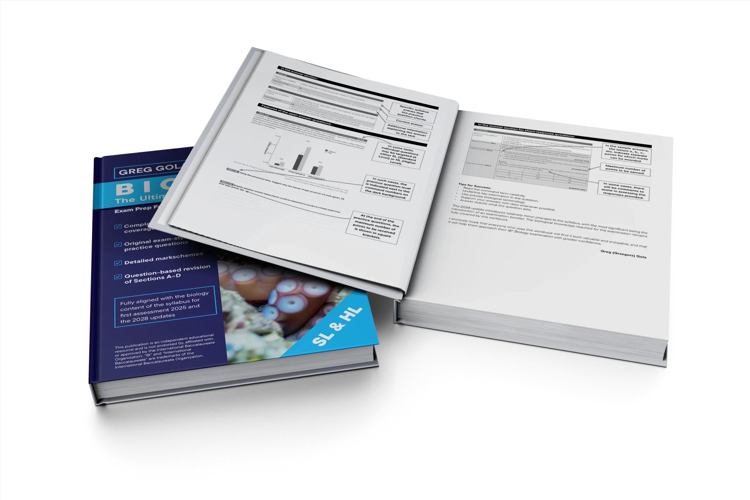 Główny mockup projektu Biology – The Ultimate Revision Workbook